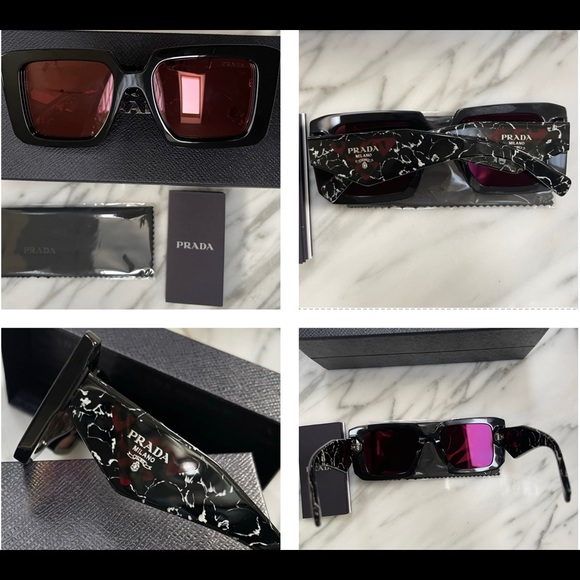PRADA COLORFUL COLLECTION WITH THE ICONIC PRADA TRIANGLE LOGO 2022 SUNGLASSES - Picture 10 of 16